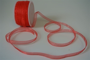 Band 50m/ 08mm, Organza, hellrot Band 50m/ 08mm, Organza, hellrot