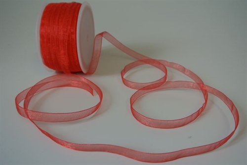 Band 50m/ 08mm, Organza, hellrot Band 50m/ 08mm, Organza, hellrot