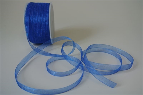Band 50m/08mm, Organza, blau Band 50m/08mm, Organza, blau