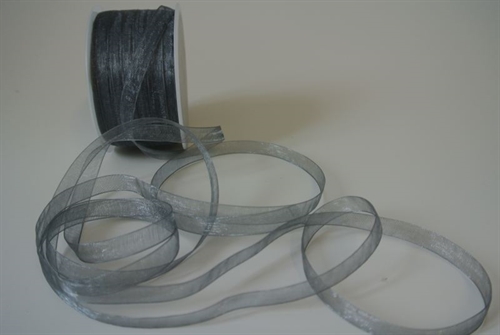 Band 50m/08mm, Organza, grau Band 50m/08mm, Organza, grau