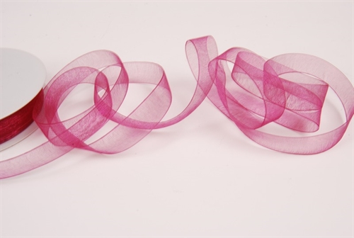 Band 25m/15mm, Organza, aubergine Band 25m/15mm, Organza, aubergine