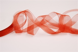 Band 25m/15mm, Organza, rost Band 25m/15mm, Organza, rost