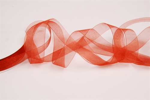Band 25m/15mm, Organza, rost Band 25m/15mm, Organza, rost
