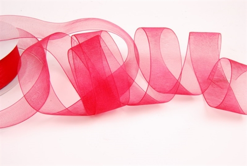 Band 25m/ 25mm, Organza, rot Band 25m/ 25mm, Organza, rot