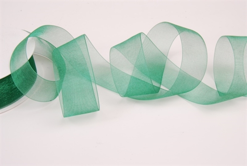 Band 25m/ 25mm, Organza, dgrün Band 25m/ 25mm, Organza, dgrün