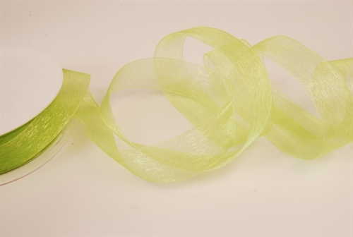 Band 25m/ 25mm, Organza, lindengrün Band 25m/ 25mm, Organza, lindengrün