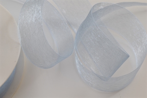 Band 25m/ 25mm, Organza, pastellblau Band 25m/ 25mm, Organza, pastellblau