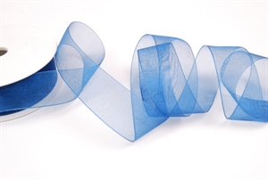 Band 25m/ 25mm, Organza, dunkelblau Band 25m/ 25mm, Organza, dunkelblau