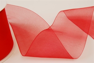 Band 25m/ 38mm, Organza, hellrot Band 25m/ 38mm, Organza, hellrot