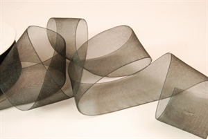 Band 25m/ 38mm, Organza, schwarz Band 25m/ 38mm, Organza, schwarz