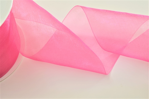 Band 25m/ 70mm, Organza, fuchsia Band 25m/ 70mm, Organza, fuchsia