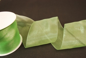 Band 25m/ 70mm, Organza, pgrün Band 25m/ 70mm, Organza, pgrün