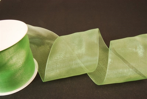 Band 25m/ 70mm, Organza, pgrün Band 25m/ 70mm, Organza, pgrün