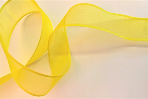 Band 50m/ 25mm, Voile, zitronengelb Band 50m/ 25mm, Voile, zitronengelb