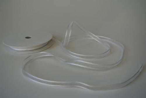 Band 25m/ 10mm, Organza D-Face, weiss Band 25m/ 10mm, Organza D-Face, weiss