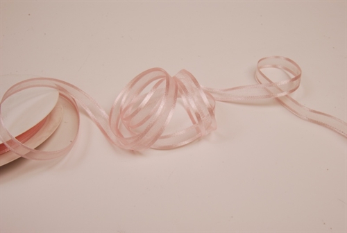 Band 25m/ 10mm, Organza D-Face satin, hrosa Band 25m/ 10mm, Organza D-Face satin, hrosa