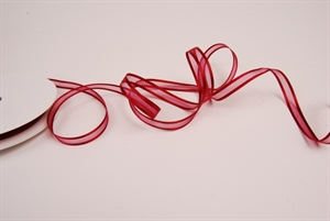 Band 25m/ 10mm, Organza D-Face satin, rubin Band 25m/ 10mm, Organza D-Face satin, rubin