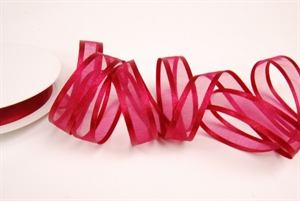 Band 25m/ 15mm, Organza D-Face satin, rubin Band 25m/ 15mm, Organza D-Face satin, rubin