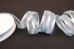 Band 25m/ 15mm, Organza D-Face satin, hblau Band 25m/ 15mm, Organza D-Face satin, hblau