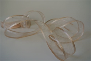 Band 25m/ 25mm, Organza D-Face satin, beige Band 25m/ 25mm, Organza D-Face satin, beige