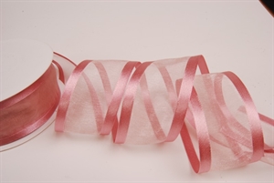 Band 25m/ 40mm, Organza D-Face satin, altrosa Band 25m/ 40mm, Organza D-Face satin, altrosa