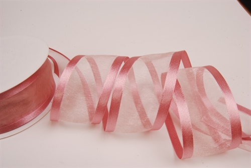 Band 25m/ 40mm, Organza D-Face satin, altrosa Band 25m/ 40mm, Organza D-Face satin, altrosa