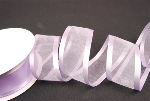 Band 25m/ 40mm, Organza D-Face satin, lila Band 25m/ 40mm, Organza D-Face satin, lila