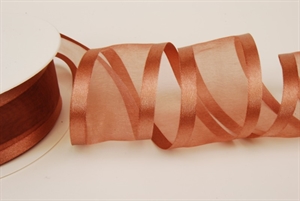 Band 25m/ 40mm, Organza D-Face satin, hbraun Band 25m/ 40mm, Organza D-Face satin, hbraun