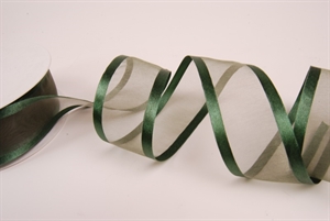 Band 25m/ 40mm, Organza D-Face satin, grün Band 25m/ 40mm, Organza D-Face satin, grün