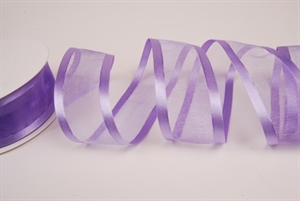 Band 25m/ 40mm, Organza D-Face satin, lila Band 25m/ 40mm, Organza D-Face satin, lila