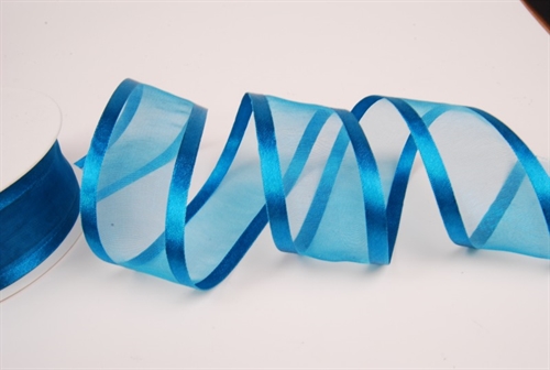 Band 25m/ 40mm, Organza D-Face satin, türkis Band 25m/ 40mm, Organza D-Face satin, türkis