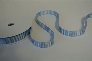 Band 25m/ 15mm, Karo Vichy, hblau Band 25m/ 15mm, Karo Vichy, hblau