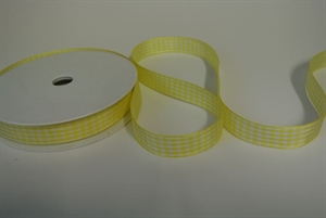 Band 25m/ 25mm, Karo Vichy, gelb Band 25m/ 25mm, Karo Vichy, gelb
