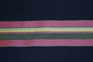 Band 25m/ 40mm, Streifenband, bordeaux/orange Band 25m/ 40mm, Streifenband, bordeaux/orange