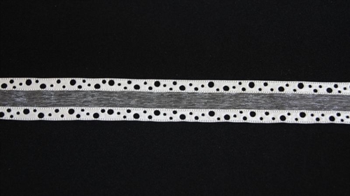 Band 20m/ 20mm, Organza m. Lochrand, weiss Band 20m/ 20mm, Organza m. Lochrand, weiss