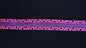 Band 20m/ 20mm, Organza m. Lochrand, fuchsia 33 Band 20m/ 20mm, Organza m. Lochrand, fuchsia 33