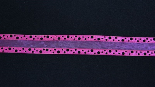 Band 20m/ 20mm, Organza m. Lochrand, fuchsia 33 Band 20m/ 20mm, Organza m. Lochrand, fuchsia 33