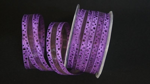 Band 20m/ 20mm, Organza m. Lochrand, violett Band 20m/ 20mm, Organza m. Lochrand, violett