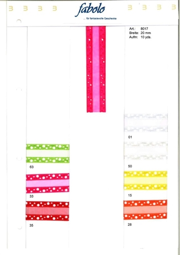 Band 20m/ 20mm, Organza m. Lochrand, ecru Band 20m/ 20mm, Organza m. Lochrand, ecru