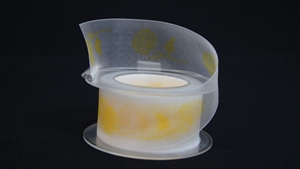 Band 20m/ 40mm, Clivia Blumen Mab, natur Band 20m/ 40mm, Clivia Blumen Mab, natur