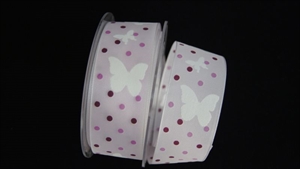 Band 20m/ 40mm, Fee Punkte Mab, aubergine Band 20m/ 40mm, Fee Punkte Mab, aubergine