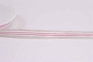 Band 20m/ 15mm, Mittelstreifen Leinen, braun Band 20m/ 15mm, Mittelstreifen Leinen, braun