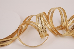 Band 50m/ 15mm, Mittelstreifen, gold Band 50m/ 15mm, Mittelstreifen, gold