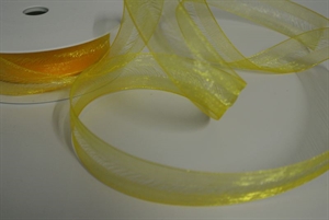 Band 25m/ 25mm, Organdi, gelb Band 25m/ 25mm, Organdi, gelb