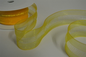 Band 25m/ 40mm, Organdi, gelb Band 25m/ 40mm, Organdi, gelb