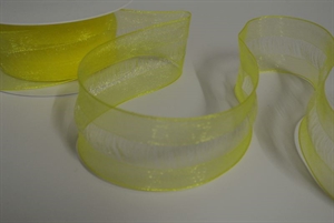 Band 25m/ 40mm, Organdi, citronengelb Band 25m/ 40mm, Organdi, citronengelb