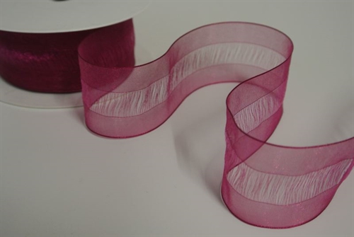 Band 25m/ 40mm, Organdi, aubergine Band 25m/ 40mm, Organdi, aubergine
