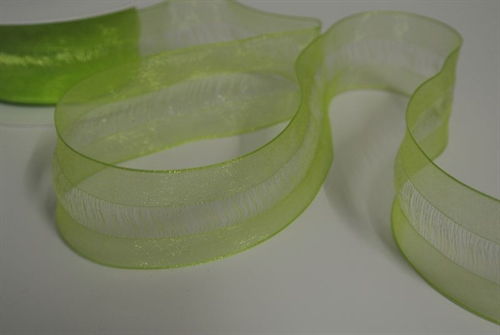 Band 25m/ 40mm, Organdi, lindengrün Band 25m/ 40mm, Organdi, lindengrün