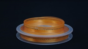 Band 20m/ 10mm, uni & tüll, orange/gold Band 20m/ 10mm, uni & tüll, orange/gold