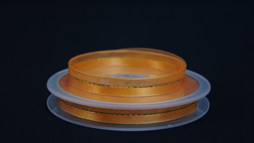 Band 20m/ 10mm, uni & tüll, orange/gold